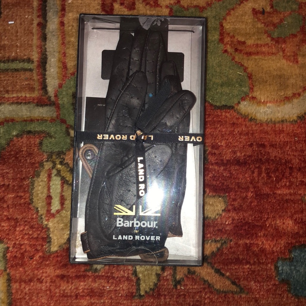 Barbour leather gloves